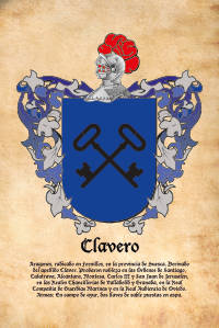 Escudo heráldico del apellido CLAVERO