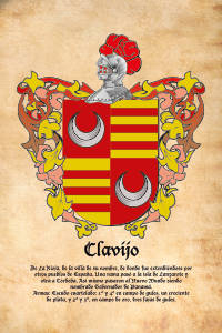 Escudo heráldico del apellido CLAVIJO