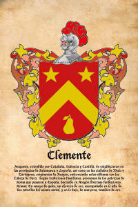 Escudo heráldico del apellido CLEMENTE