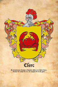 Escudo heráldico del apellido CLERC