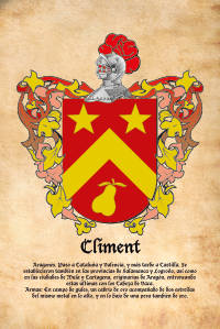 Escudo heráldico del apellido CLIMENT