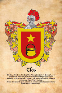 Escudo heráldico del apellido CLOS
