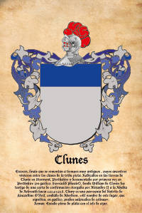 Escudo heráldico del apellido Clunes