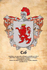 Escudo heráldico del apellido Cob
