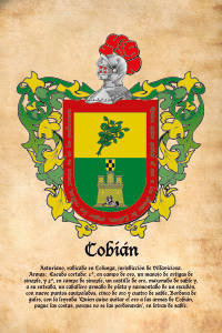 Escudo heráldico del apellido COBIAN