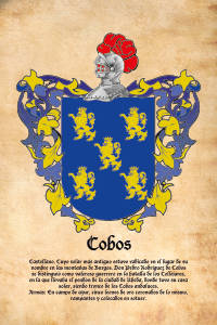 Escudo heráldico del apellido COBOS