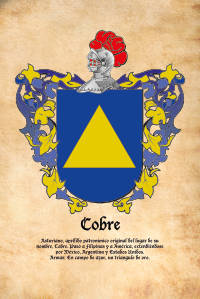 Escudo heráldico del apellido COBRE