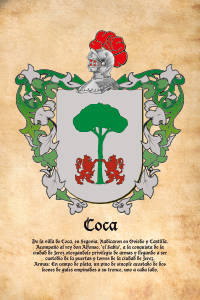 Escudo heráldico del apellido COCA