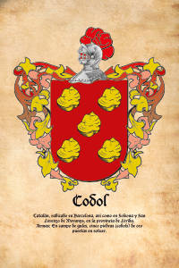 Escudo heráldico del apellido CODOL