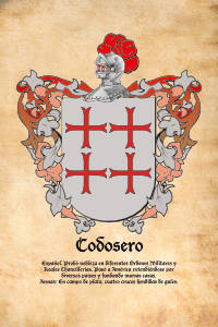 Escudo heráldico del apellido CODOSERO