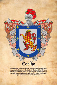 Escudo heráldico del apellido COELHO
