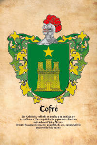 Escudo heráldico del apellido COFRÉ