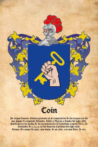 Escudo heráldico del apellido COIN
