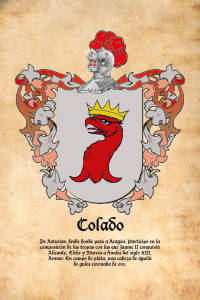 Escudo heráldico del apellido COLADO