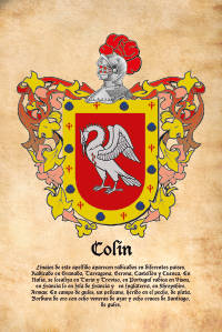 Escudo heráldico del apellido COLIN