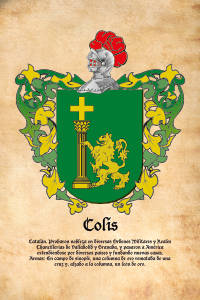 Escudo heráldico del apellido COLIS