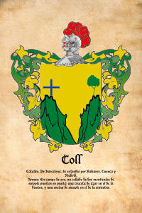 Escudo heráldico del apellido COLL