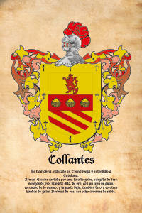 Escudo heráldico del apellido COLLANTES
