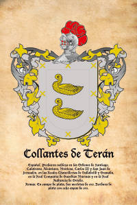 Escudo heráldico del apellido COLLANTES DE TERAN