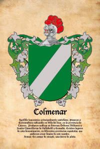 Escudo heráldico del apellido COLMENAR