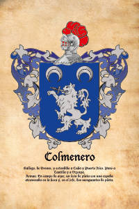 Escudo heráldico del apellido COLMENERO