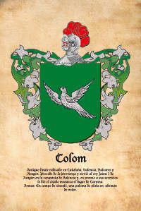 Escudo heráldico del apellido COLOM