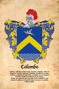 Escudo heráldico del apellido COLOMBO