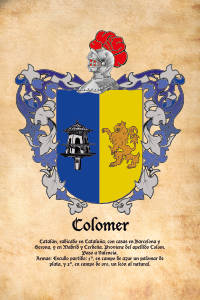 Escudo heráldico del apellido COLOMER