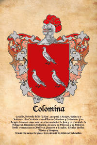Escudo heráldico del apellido COLOMINA