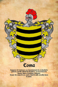 Escudo heráldico del apellido COMA