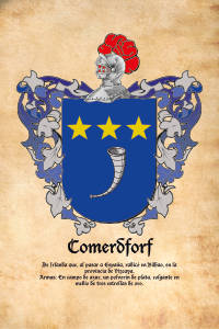 Escudo heráldico del apellido COMERDFORD