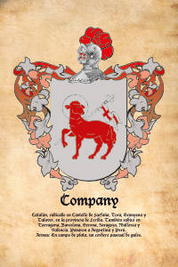 Escudo heráldico del apellido COMPANY