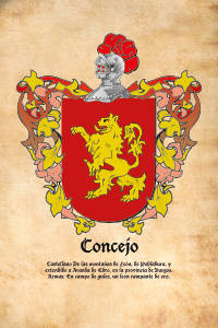 Escudo heráldico del apellido CONCEJO