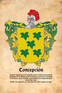 Escudo heráldico del apellido CONCEPCION