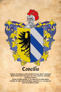 Escudo heráldico del apellido Concilio