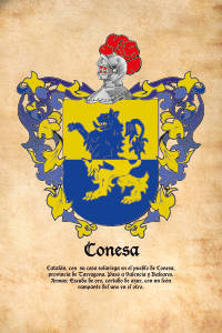 Escudo heráldico del apellido CONESA