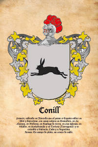 Escudo heráldico del apellido CONILL