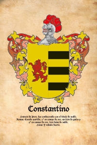 Escudo heráldico del apellido CONSTANTINO