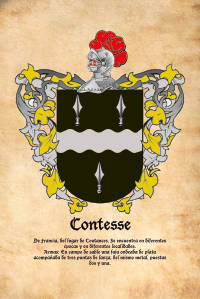 Escudo heráldico del apellido CONTESSE