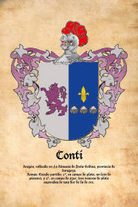 Escudo heráldico del apellido CONTI
