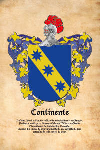 Escudo heráldico del apellido CONTINENTE
