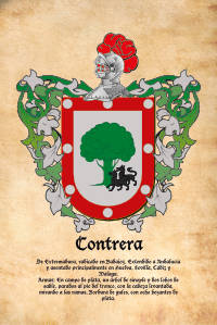 Escudo heráldico del apellido CONTRERA