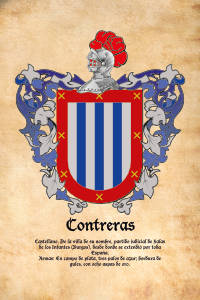 Escudo heráldico del apellido CONTRERAS