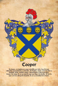 Escudo heráldico del apellido COOPER
