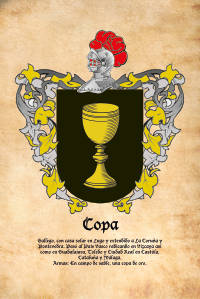 Escudo heráldico del apellido Copa