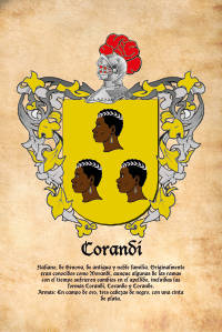 Escudo heráldico del apellido Corandi