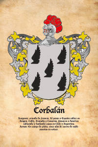 Escudo heráldico del apellido CORBALAN