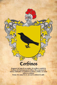 Escudo heráldico del apellido CORBINOS