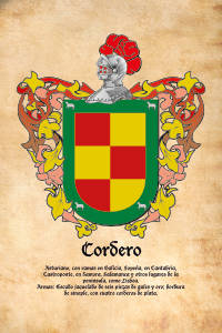Escudo heráldico del apellido CORDERO