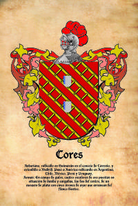 Escudo heráldico del apellido CORES